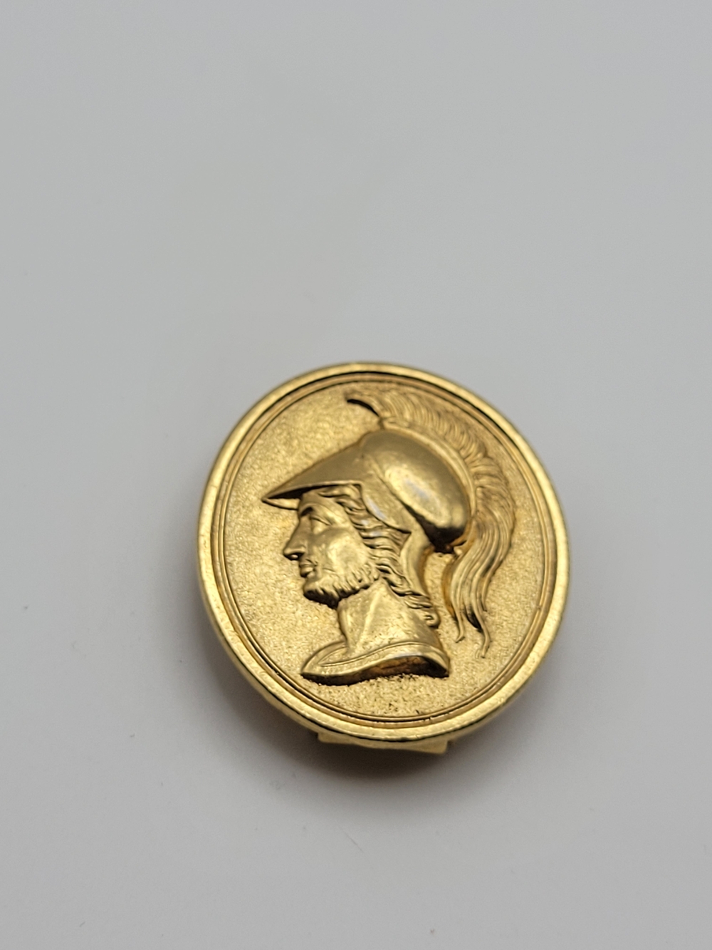 Vintage Gold Tone Soldier Brooch And Scarf Clip
